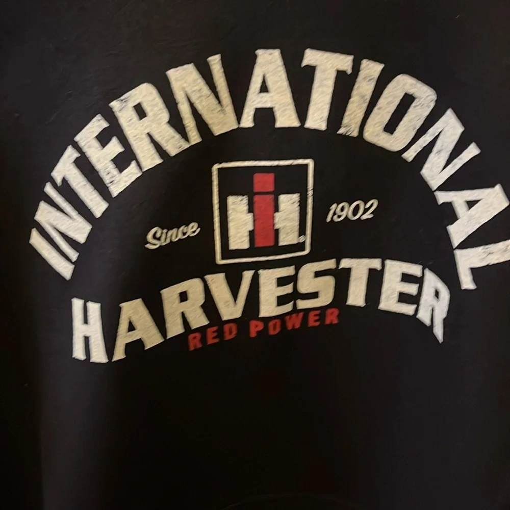 International Harvester black hooded sweatshirt - Picture 2 of 4
